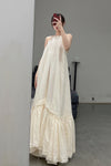 marc le bihan non-standard silk dress 25710-E21 OFF WHITE